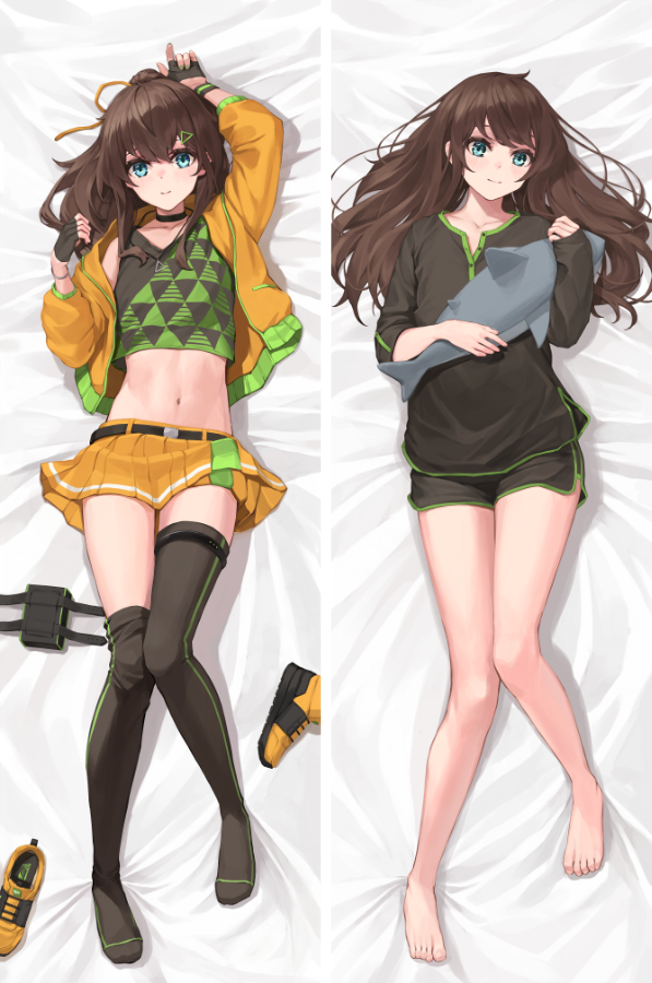 Shuni in her default outfit (Dakimakura style)