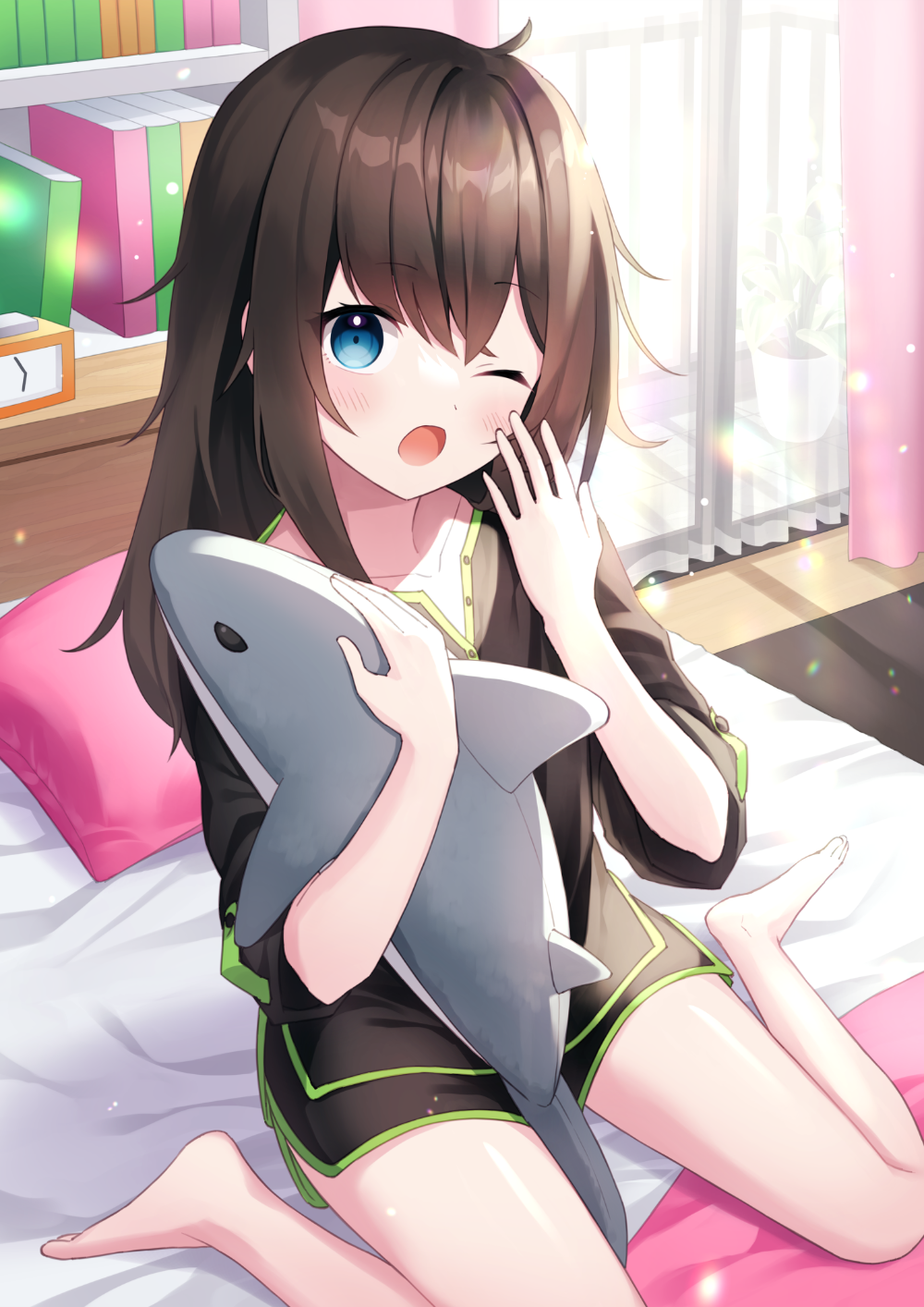 Shuni saying good morning